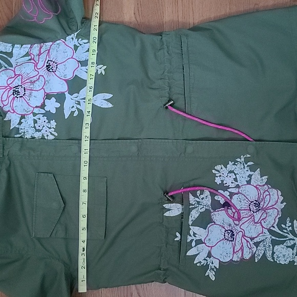 NWOT Desigual Women's Green Embroidery Long sleeve Hooded Spring Parka(Sz L) - Picture 15 of 16